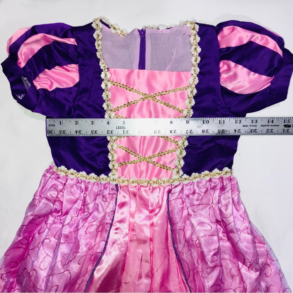 Rapunzel Disney Princess Tangled Dress Up Halloween Costume Set Girls Gown Wig - Picture 14 of 15